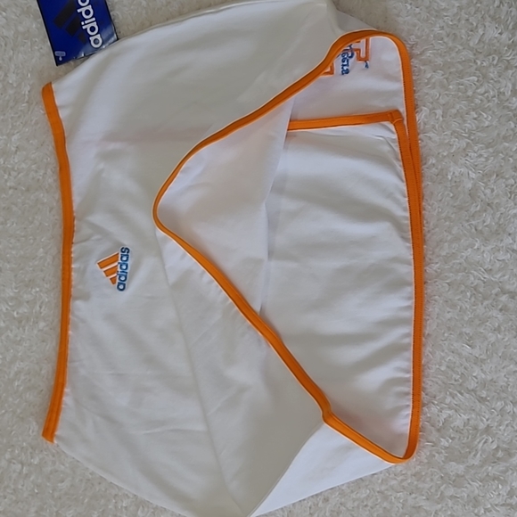 NEW Tennessee Adidas Vintge UT Lady Vols Tennis Skirt Orange White Logo Split Md - Picture 4 of 9